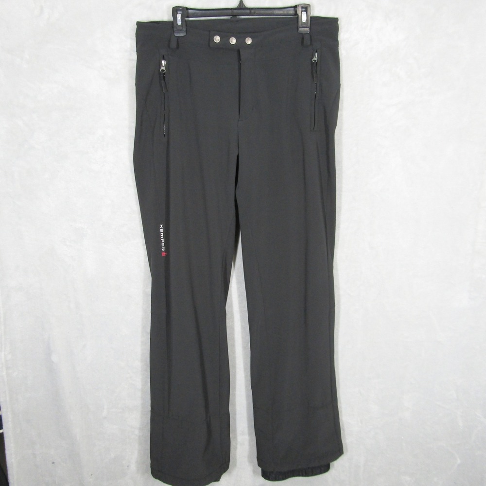 Kemper Snow Pants Size 16 Womens Black Waterproof Fleece Lined Ski